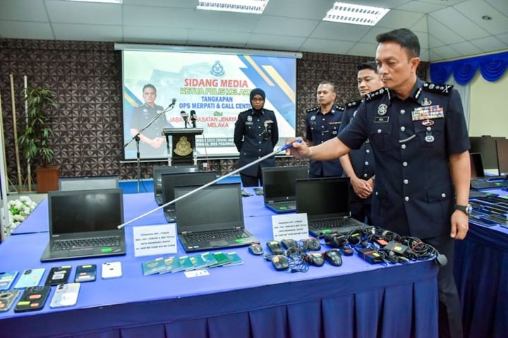 Polis tumpaskan dua sindiket penipuan dalam talian jadikan Melaka hab pusat panggilan Polis tumpaskan dua sindiket penipuan dalam talian jadikan Melaka hab pusat panggilan